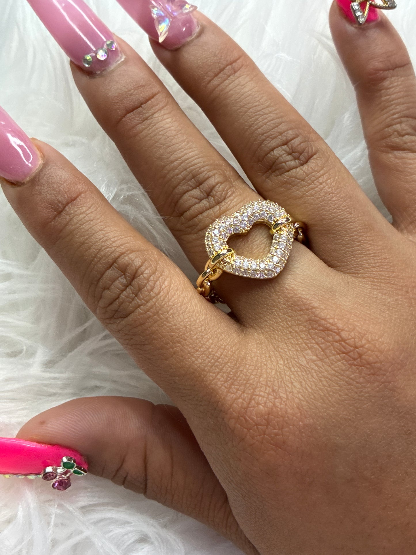 Heart Diamond π Ring