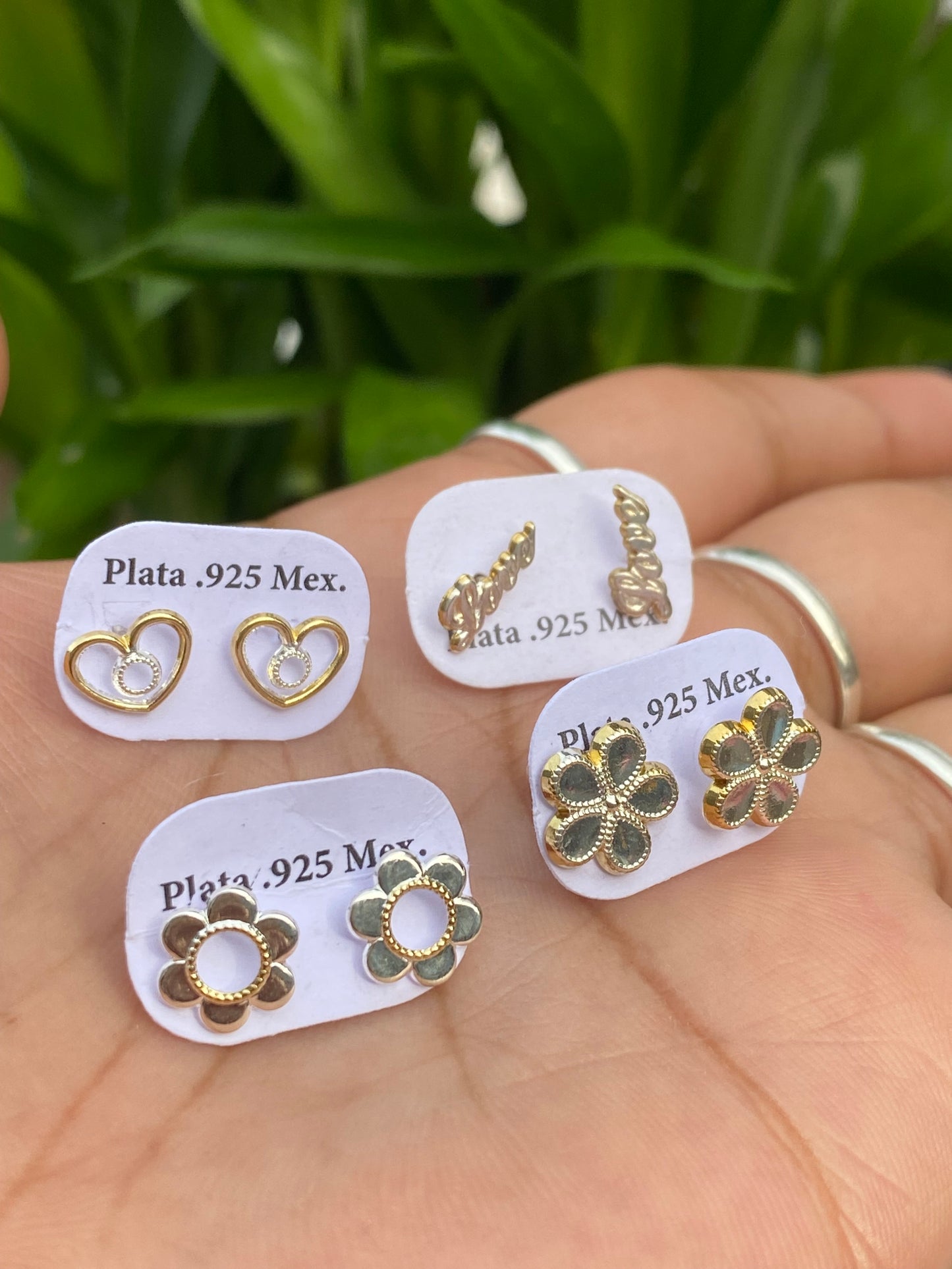 Silver 925. Earrings/ 14k Gold plated