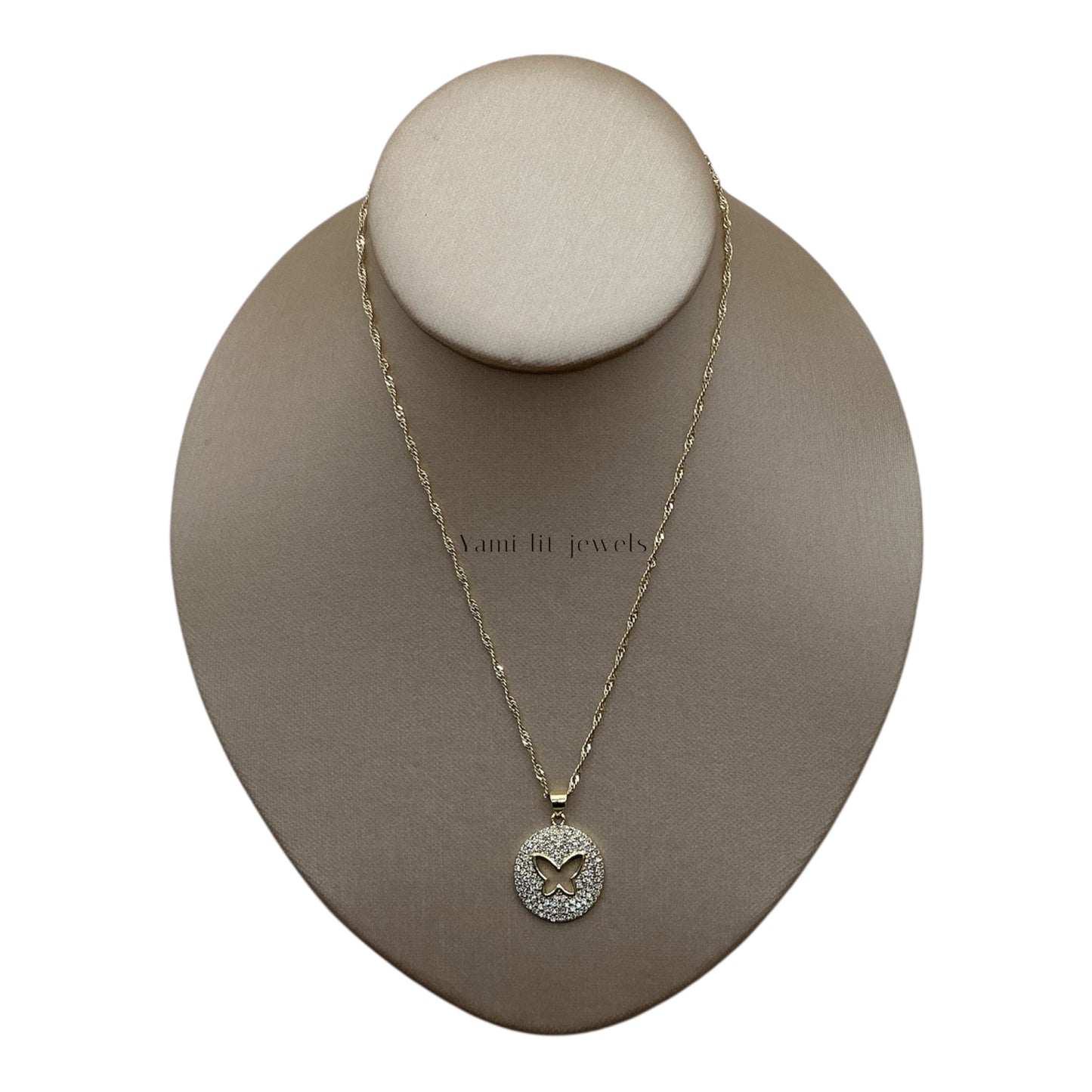 “16” inch Butterfly twirl Necklace 