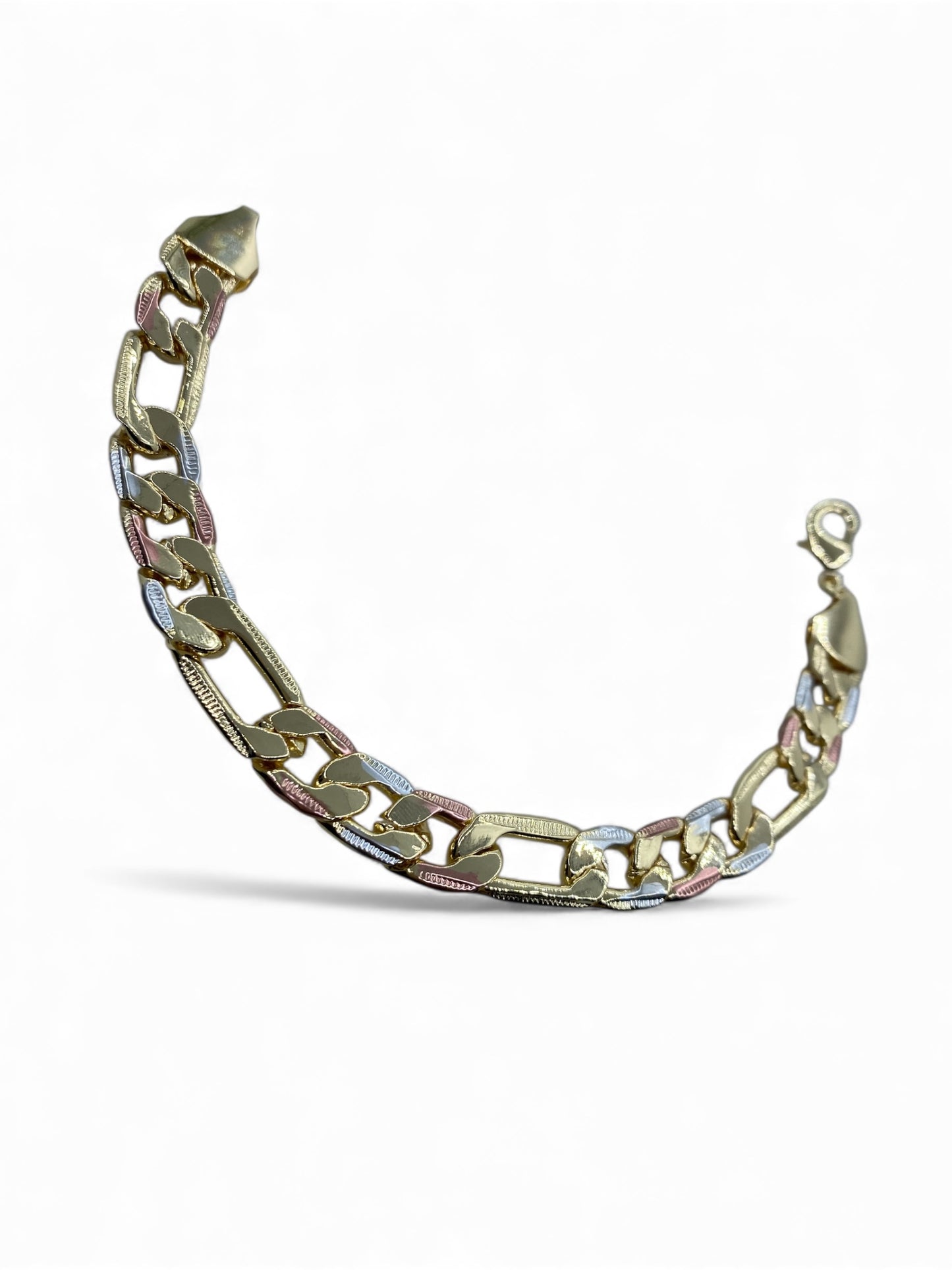 7 mm 3Toned Figaro bracelet