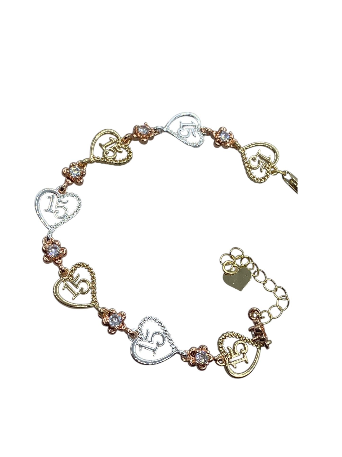 15 Años 3 Tone Bracelet