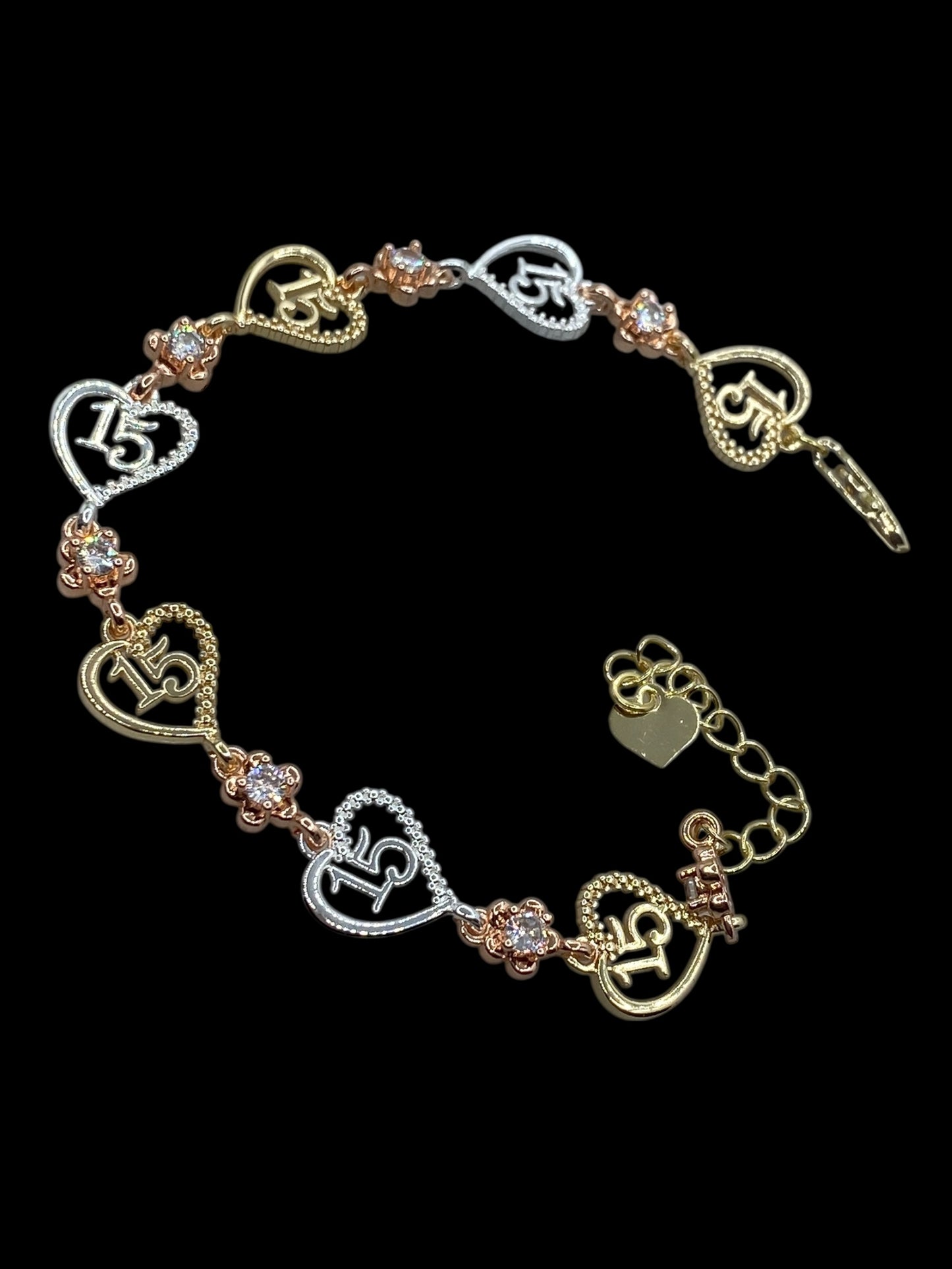 15 Años 3 Tone Bracelet
