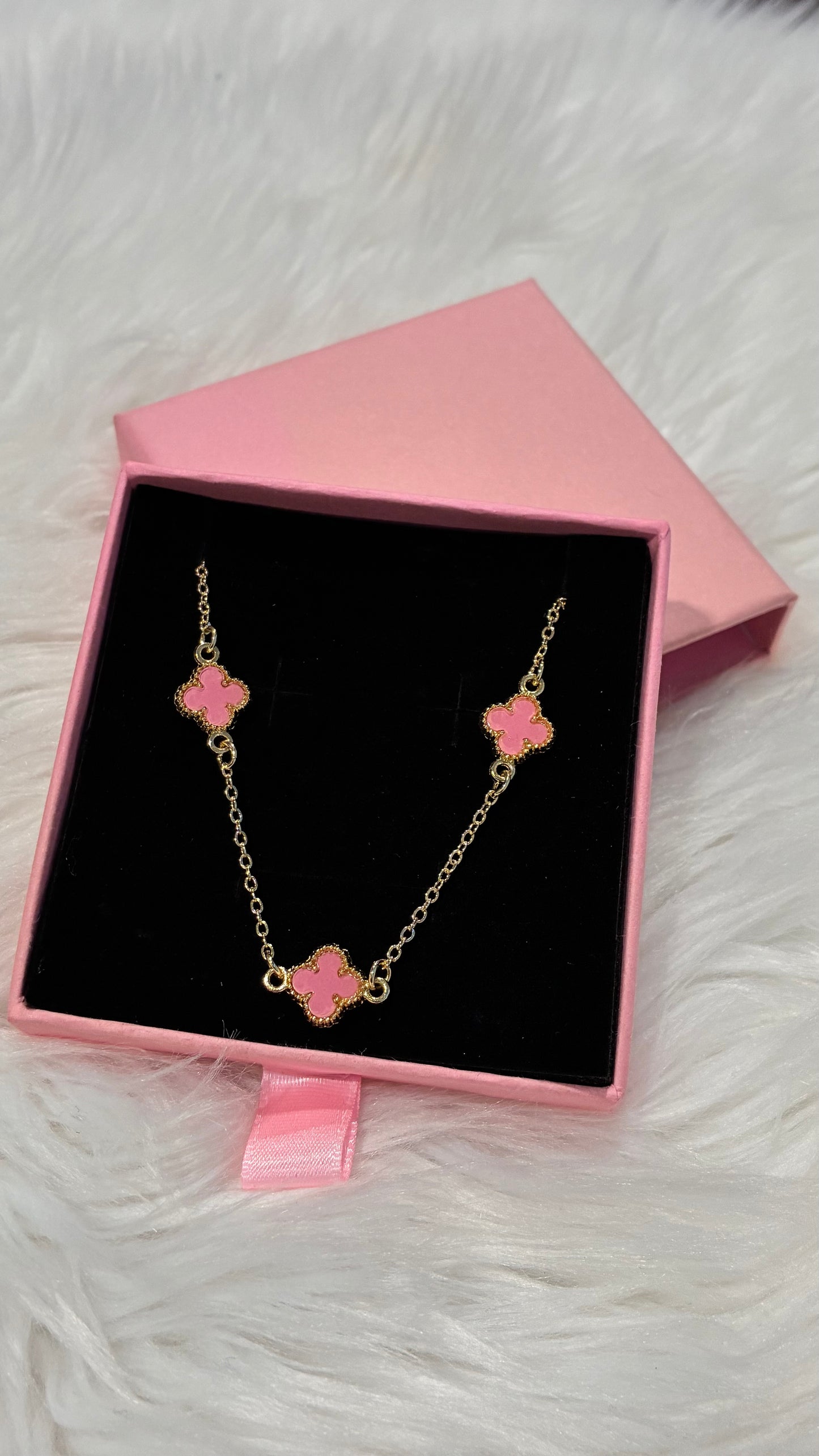 Pink Clover necklace