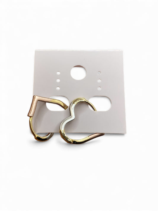 14K Gold Plated Heart Earrings