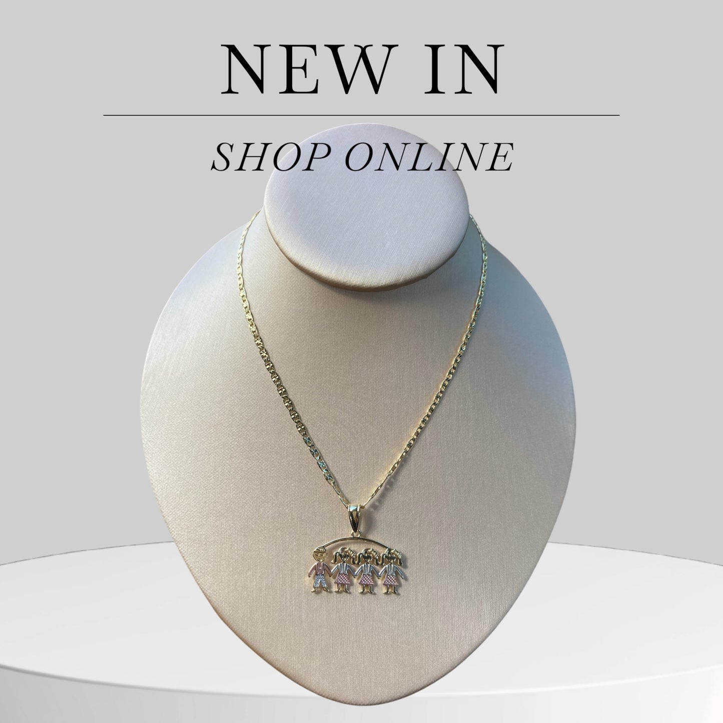 3Girls 1boy 14k Necklace