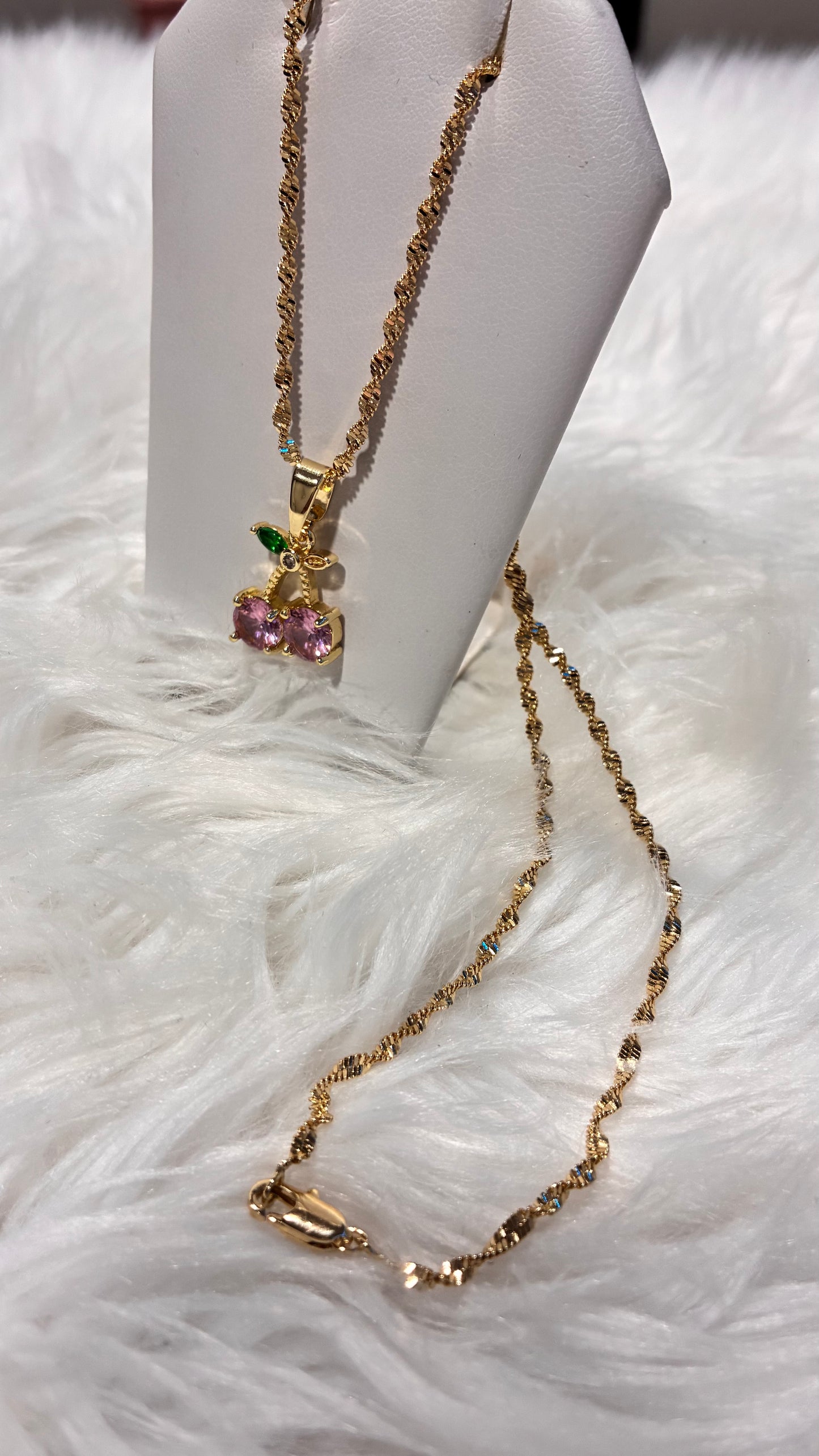 🍒 Pink Cherry Necklace