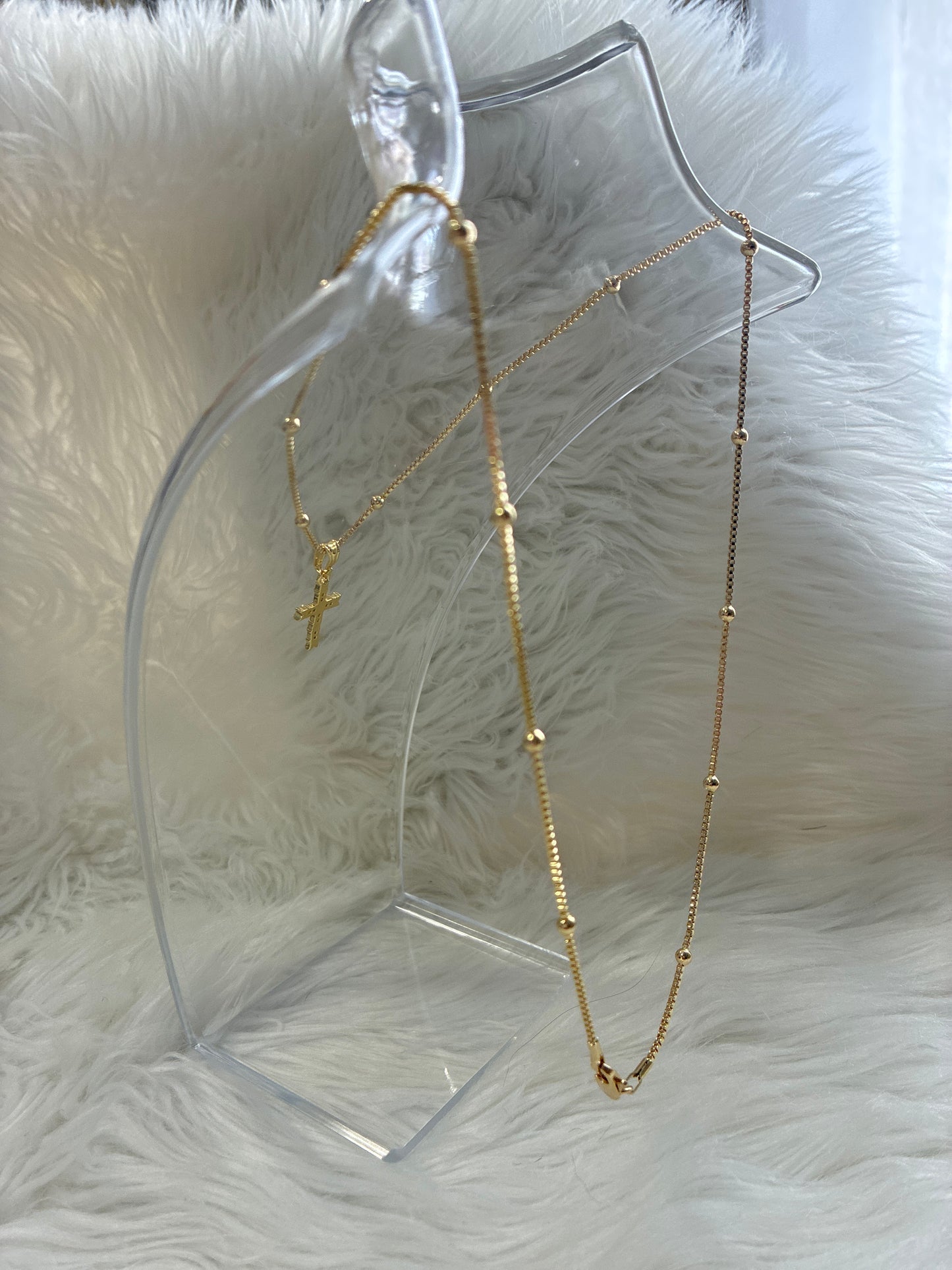 Mini Cross Ball Necklace