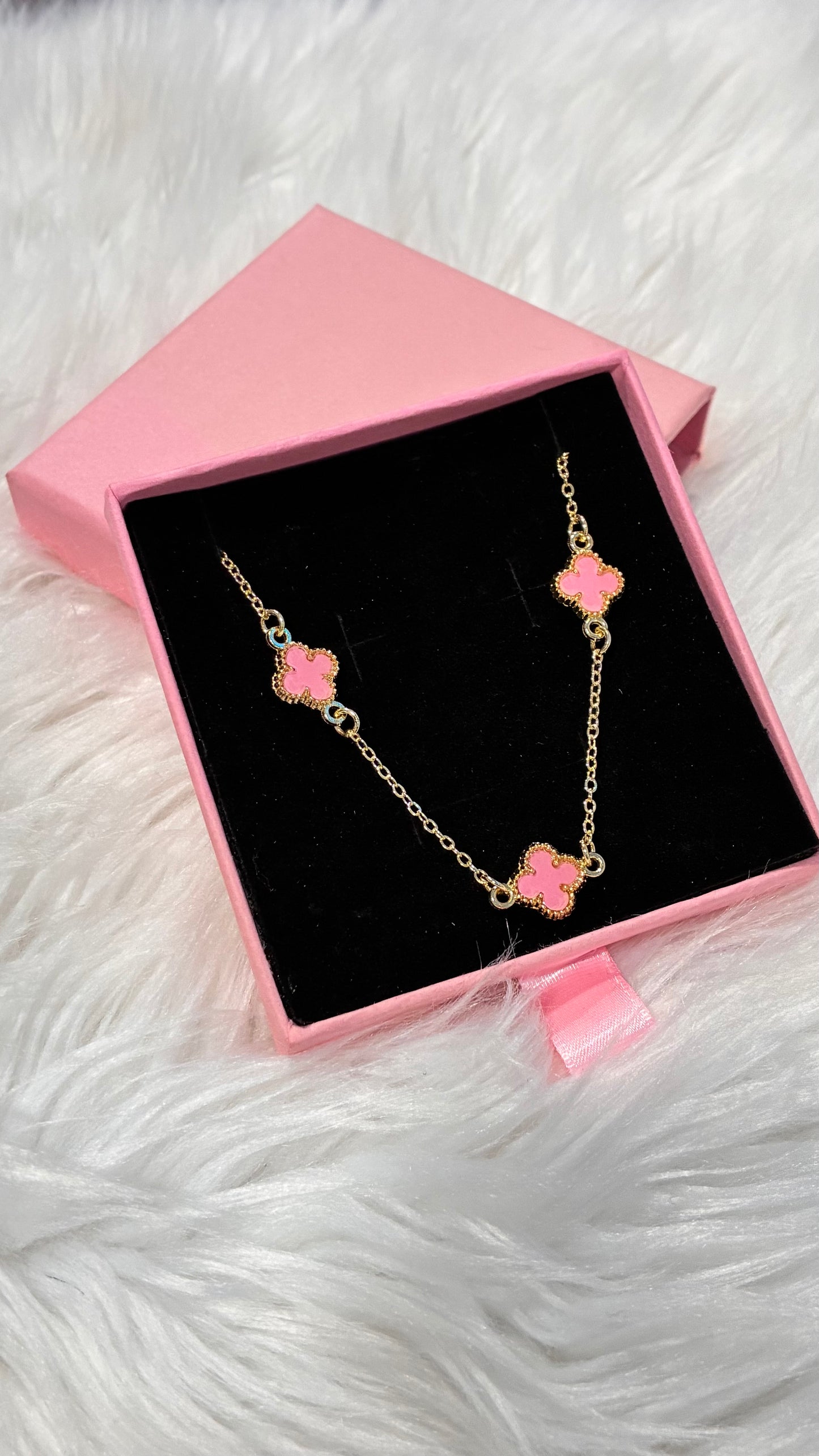 Pink Clover necklace