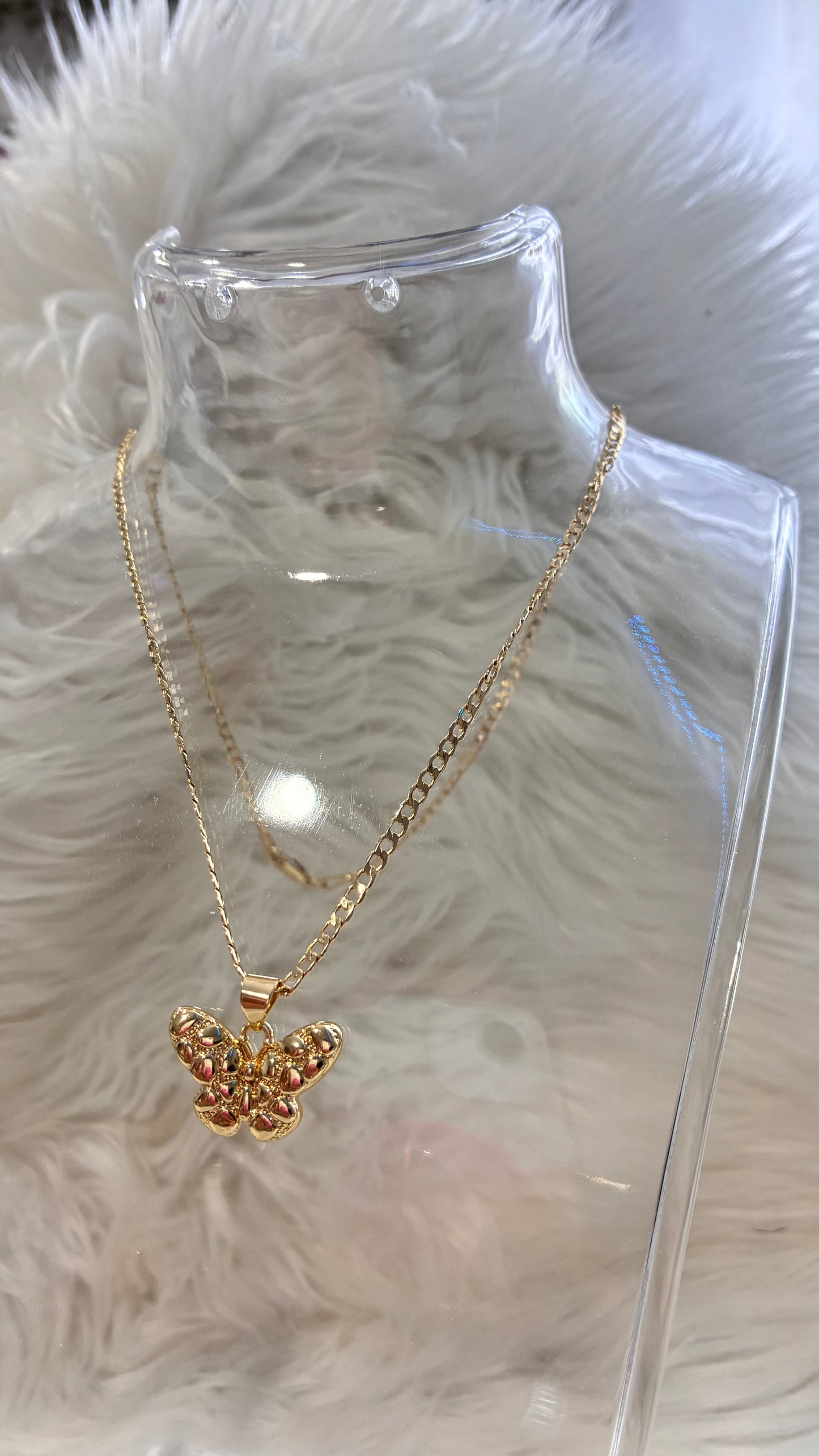 Nugget Butterfly Necklace