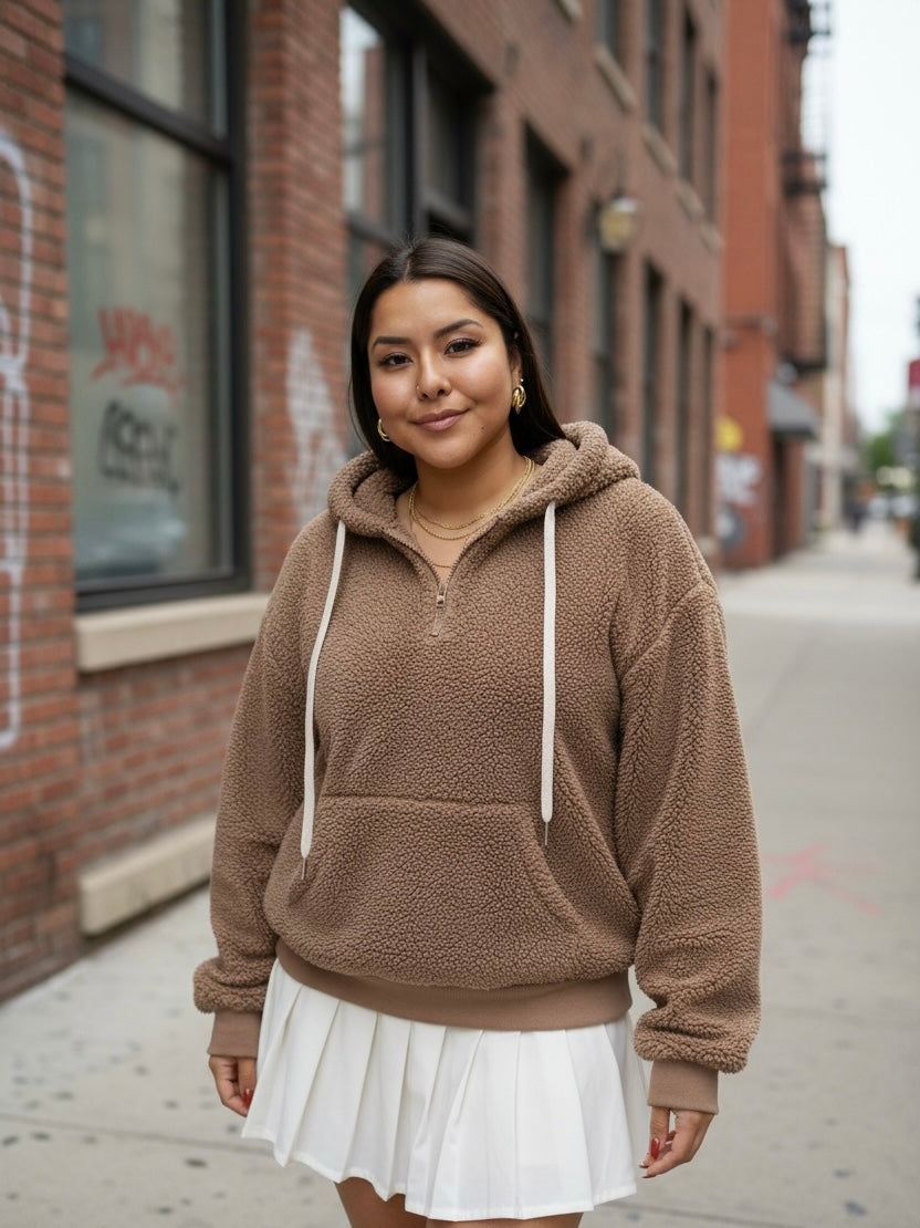 Warm Plush Pullover  Hoodie