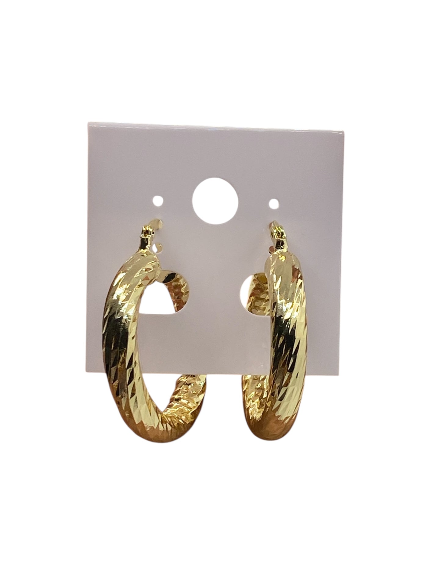 Gold plated hoops