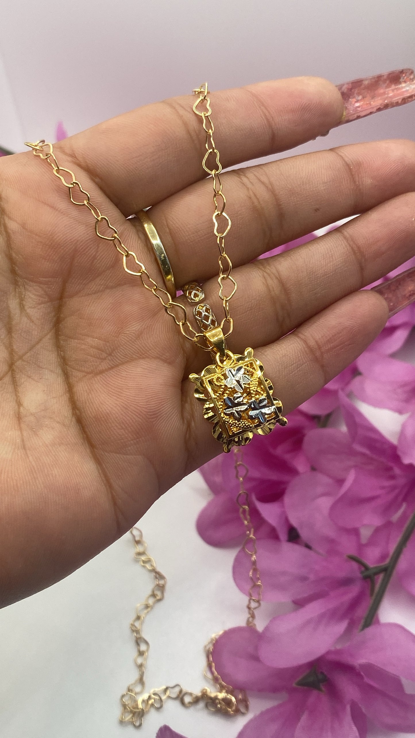 BRAZILIAN CHARM WITH HEART NECKLACE