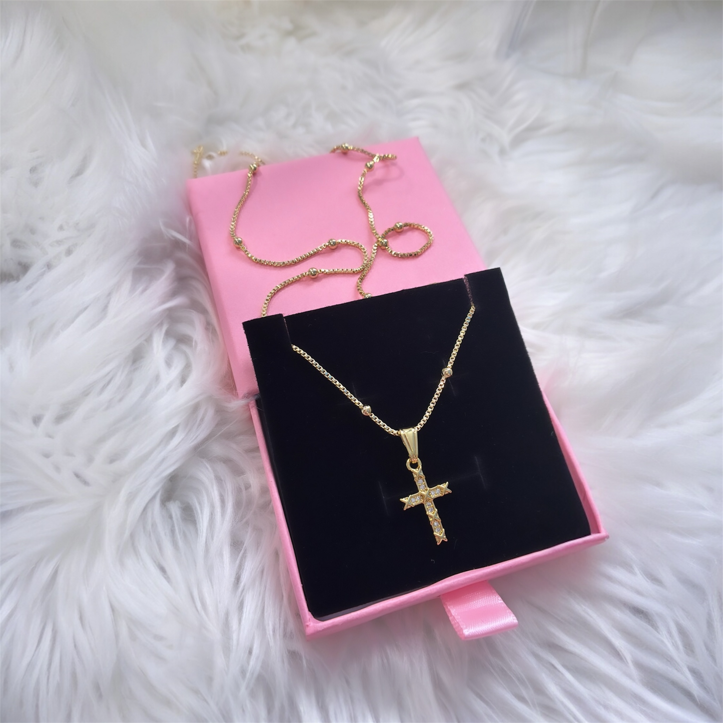 Mini Cross Ball Necklace