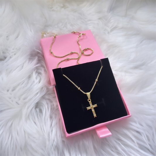 Mini Cross Ball Necklace