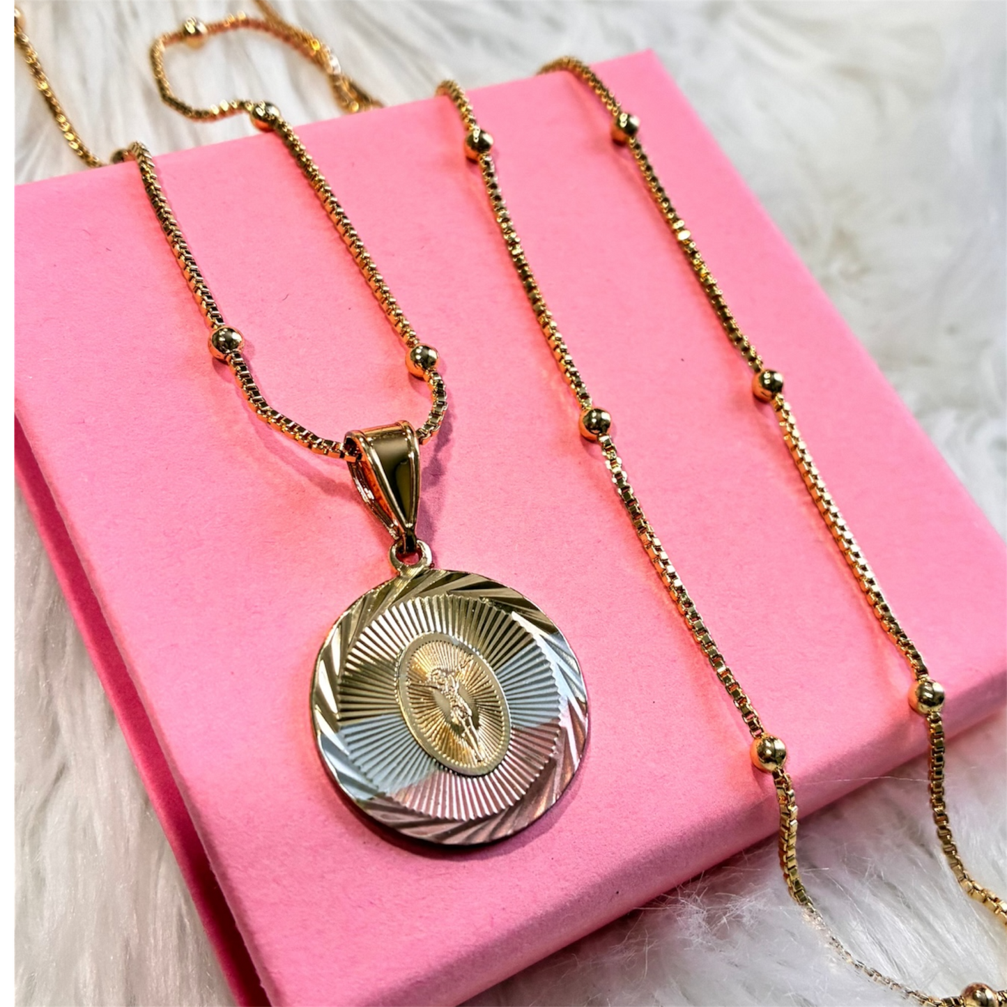 Jesus 3 Toned Necklace
