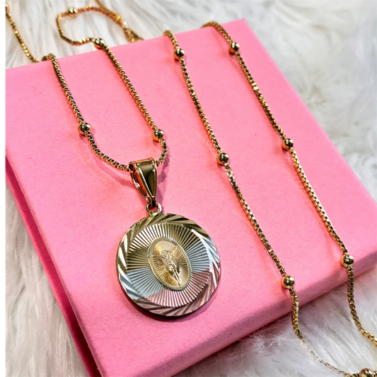 Jesus 3 Toned Necklace