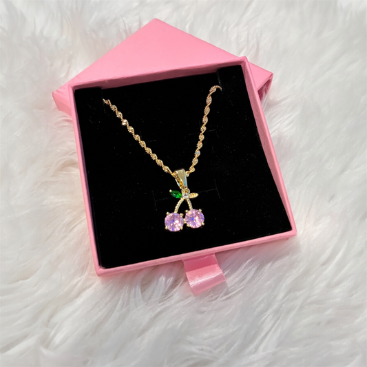 🍒 Pink Cherry Necklace