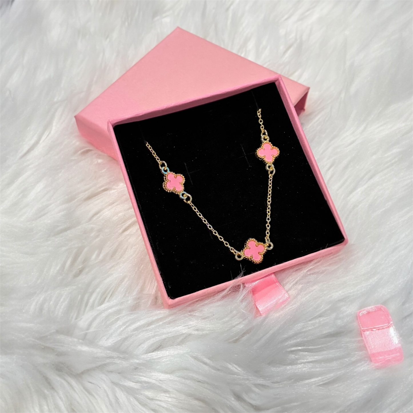 Pink Clover necklace