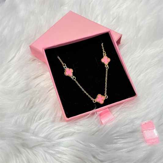Pink Clover necklace