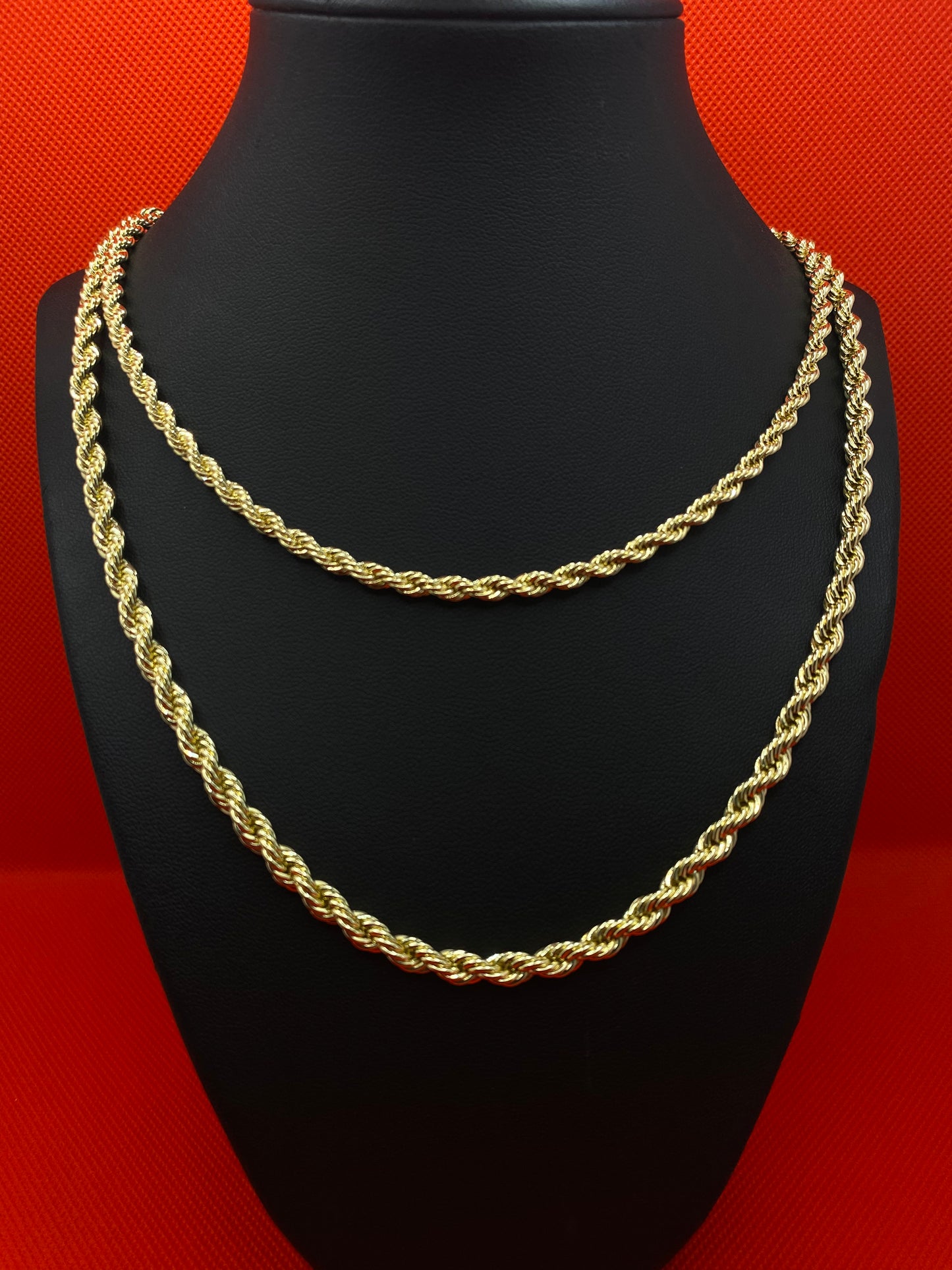 14 k Gold Plated Rope Necklaces