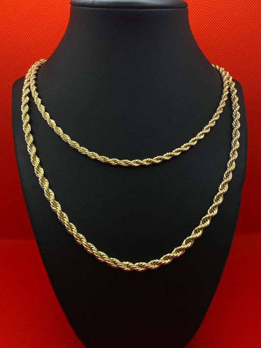 14 k Gold Plated Rope Necklaces