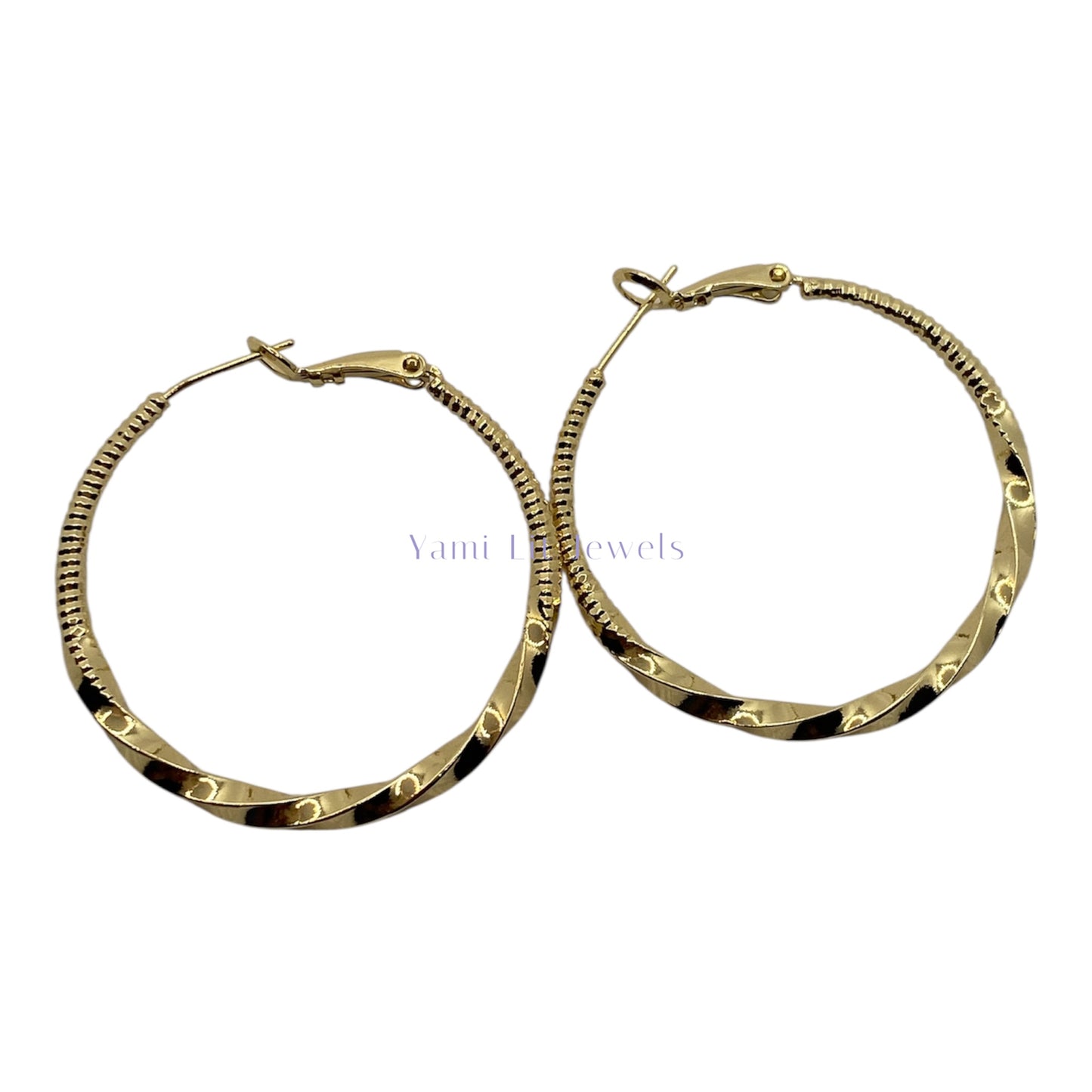 Arracadas 35mm 14k Gold Plated