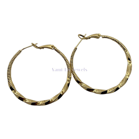 Arracadas 35mm 14k Gold Plated