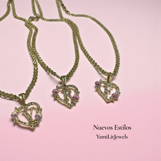 Tejido Chino Necklace & initial pendant