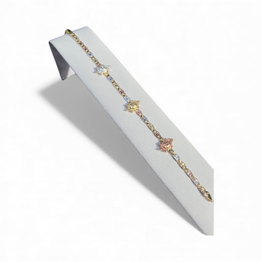 3 Toned Turtle Bracelet
