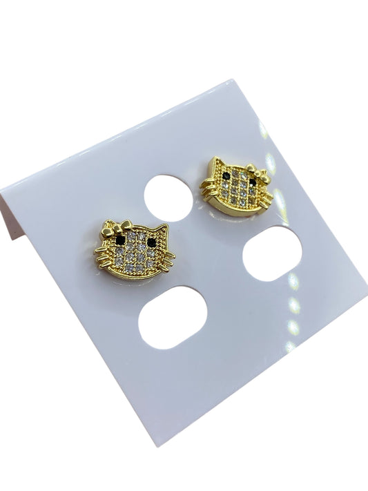 Cz Kitty Studs