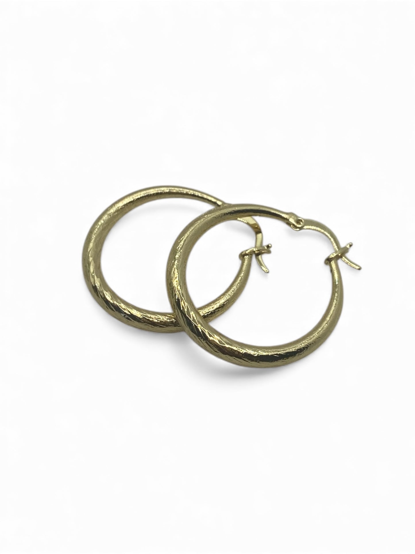 30 mm 14k Gold Plated Hoops
