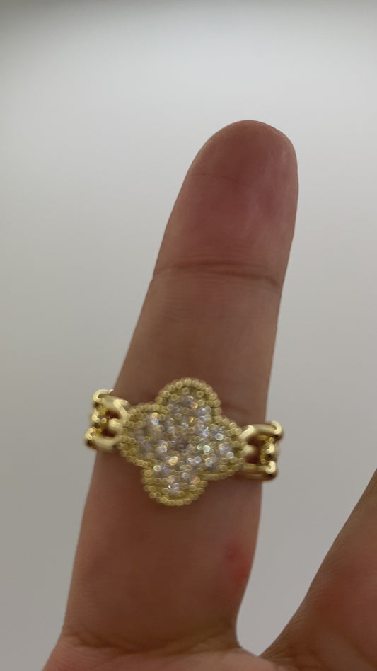 Clov.er 14k Plated Ring